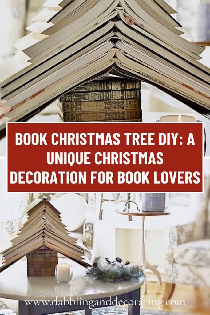Book Christmas Tree DIY A Unique Christmas Decoration for Book Lovers