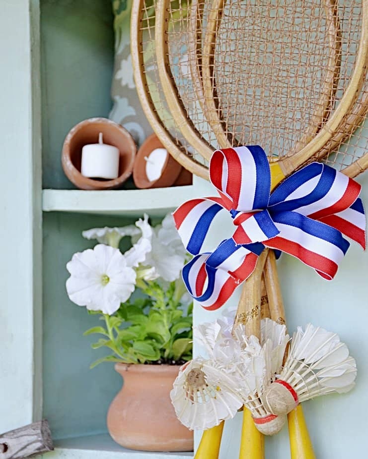 Old Badminton Racquet Wreath