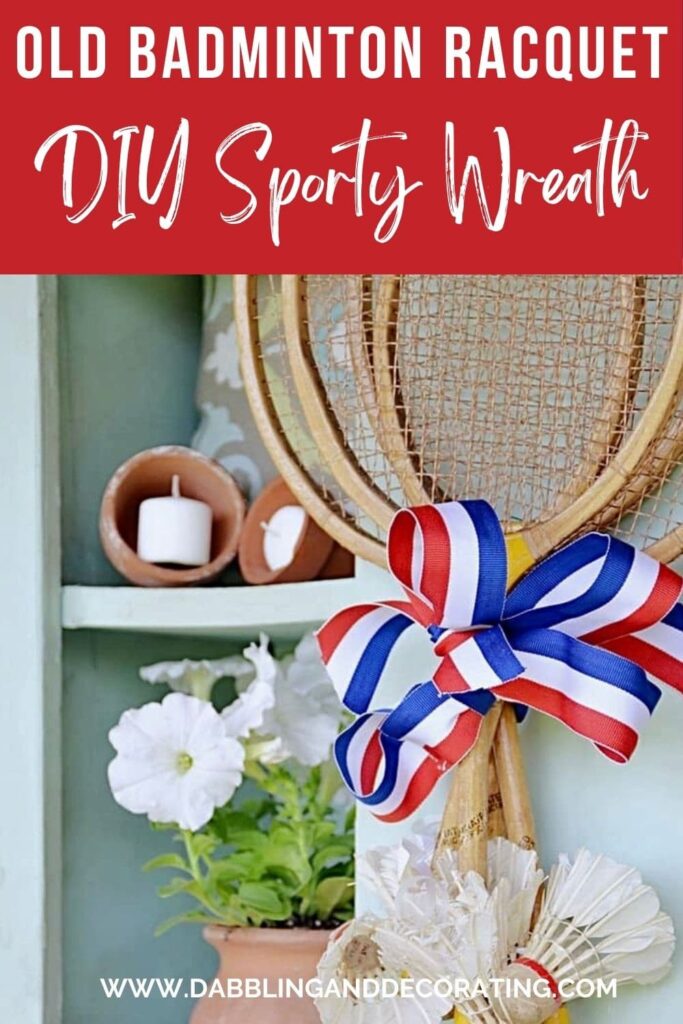 Old Badminton Racquet DIY Sporty Wreath