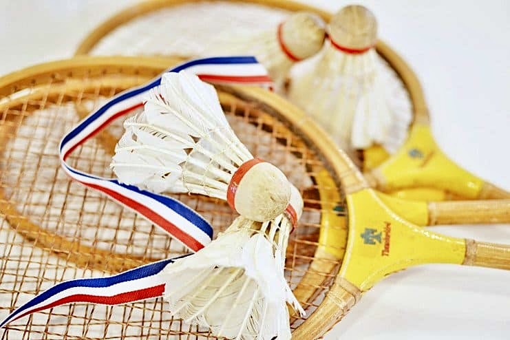 Old Badminton Racquets and vintage birdies