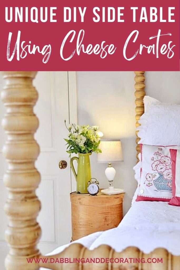 DIY Side Table Using Cheese Crates