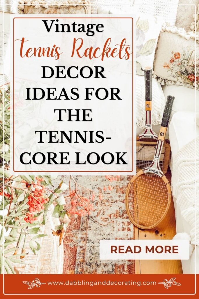 Patriotic Labor Day Table Centerpiece Vintage Tennis Rackets Decor Ideas For The Tennis-Core Look