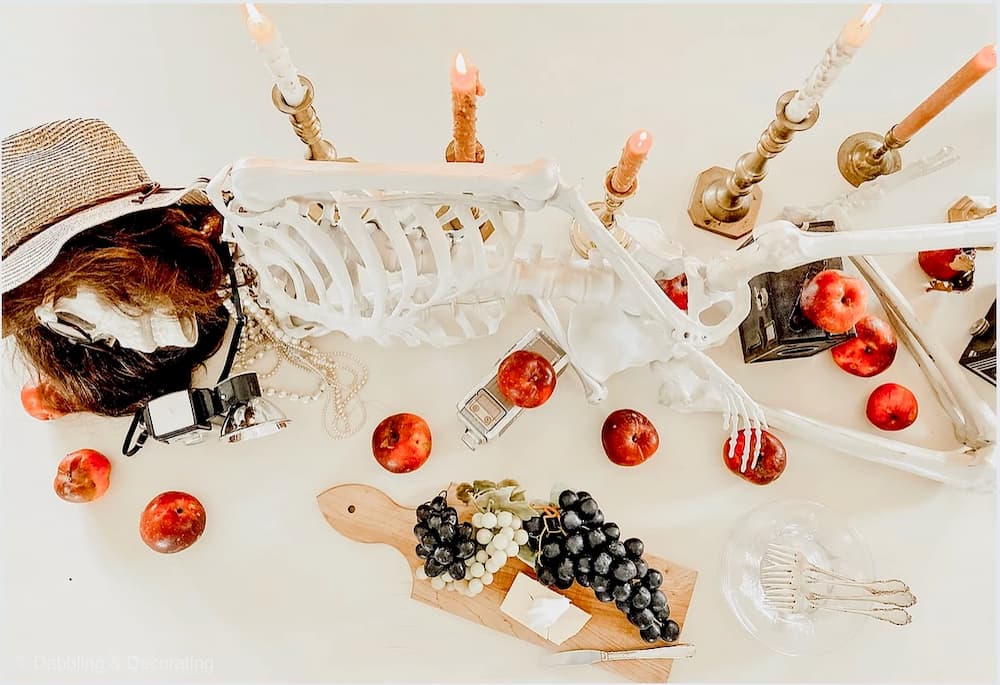 Halloween Skeleton Table Setting 