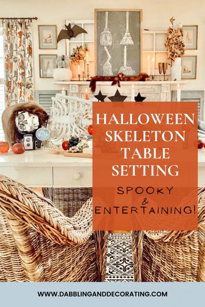 Halloween Skeleton Table Setting