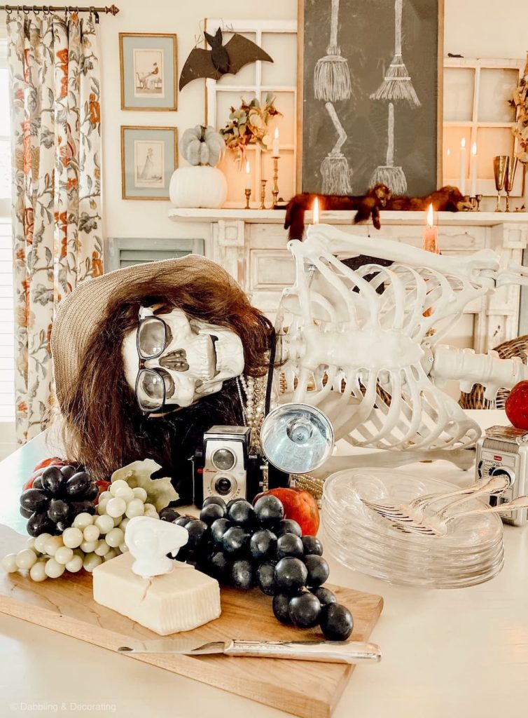 Halloween Skeleton Table Setting