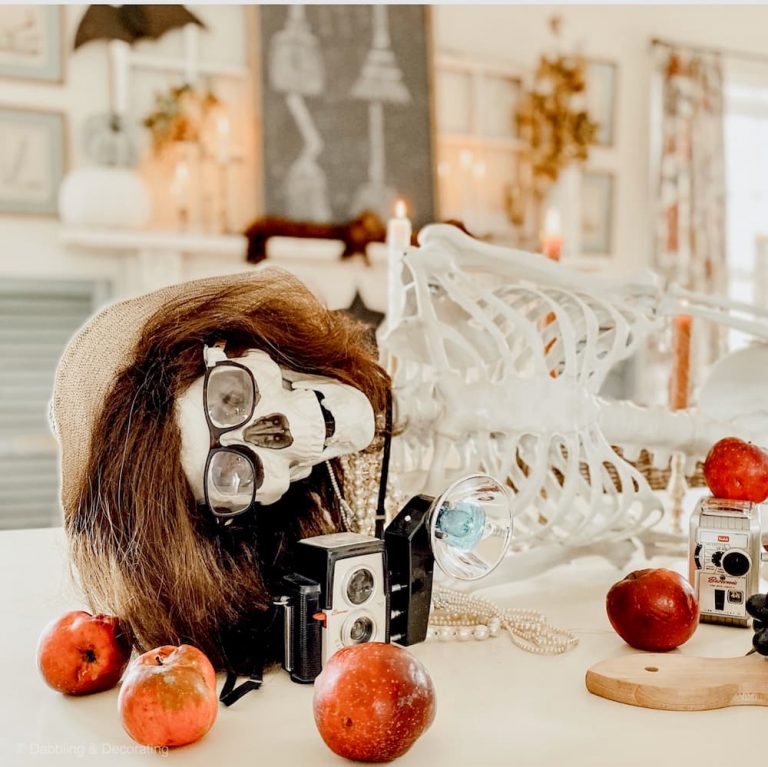 Halloween Skeleton Table Setting