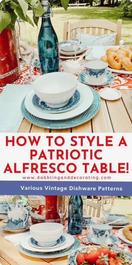 Patriotic alfresco table
