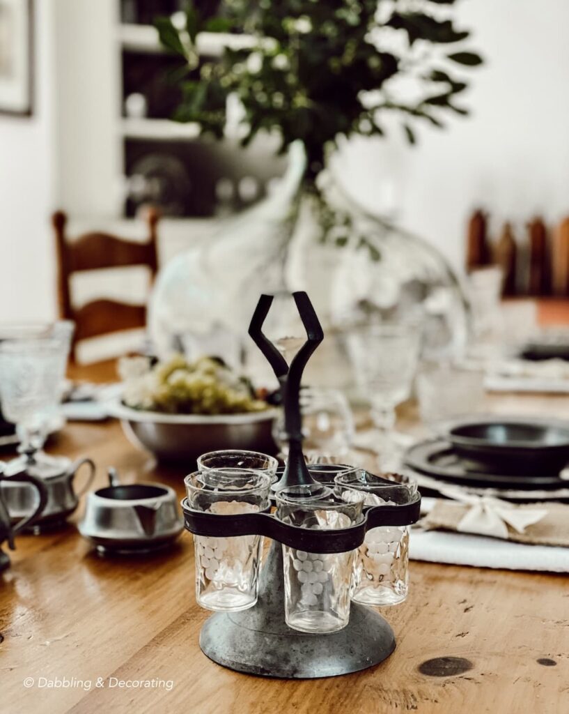 Pewter on Early American Tablescape