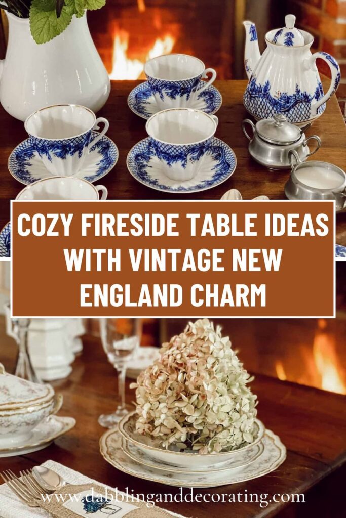 Cozy Fireside Table Ideas with Vintage New England Charm