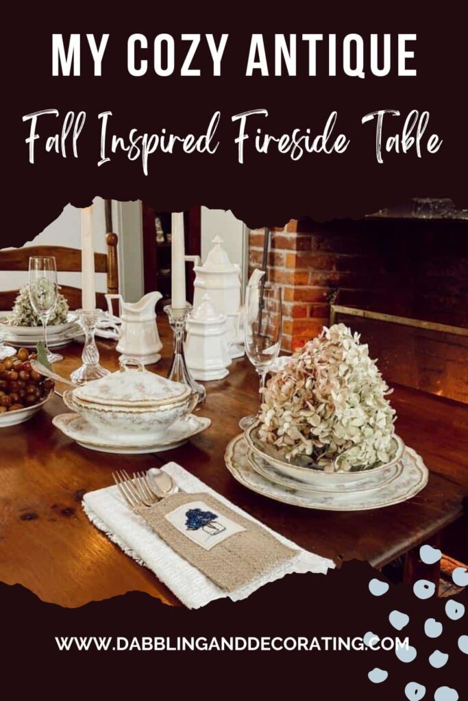 My Cozy Antique Fall Inspired Fireside Table
