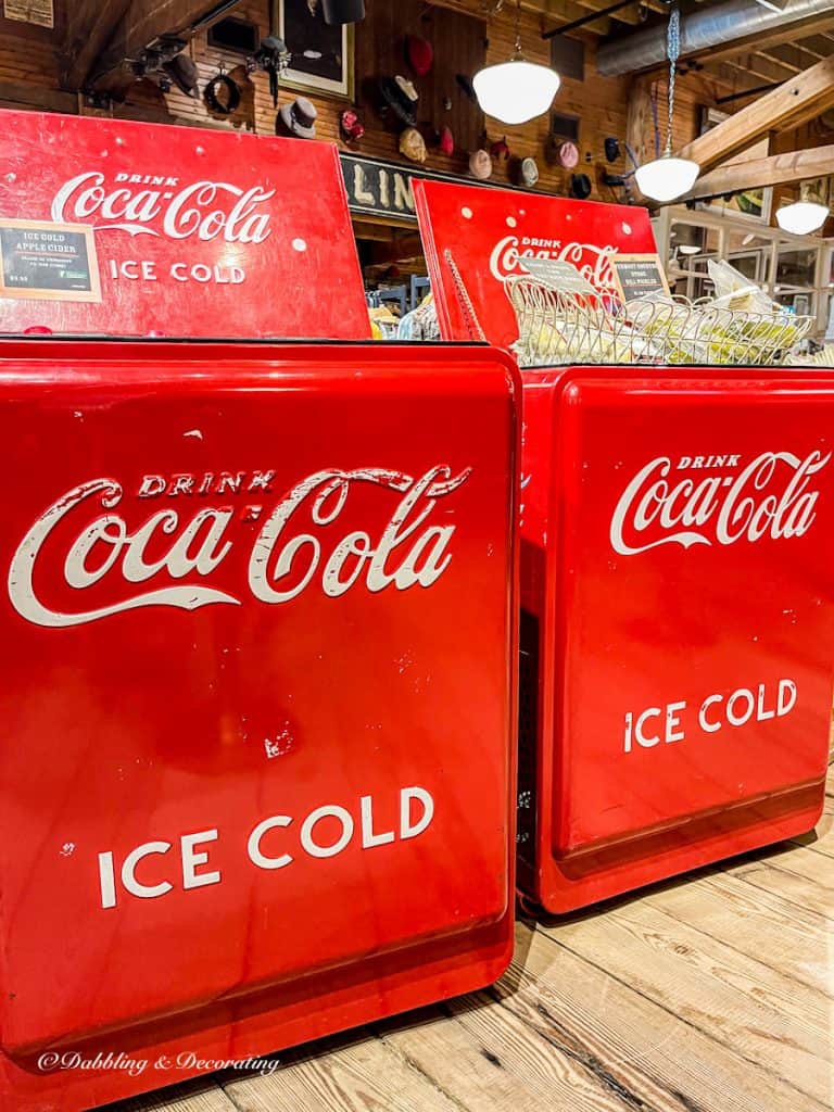 Two Old Fashioned Coca-Cola Coolers