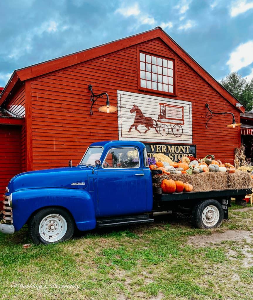 The Vermont Country Store with blue truck.