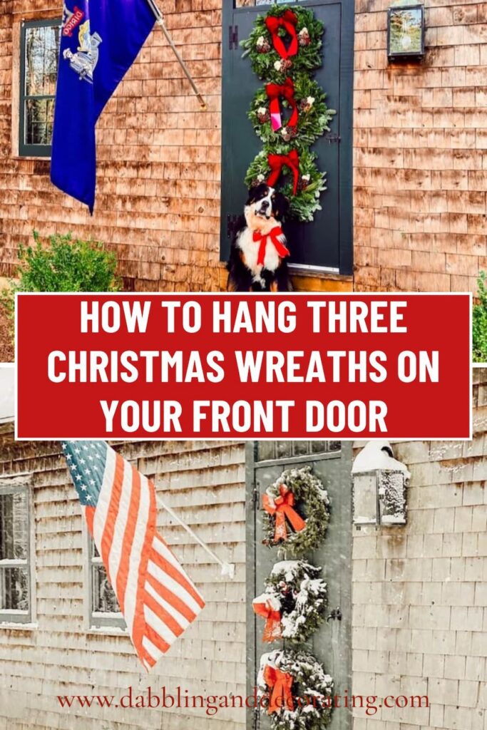 How to Hang Three Christmas Wreaths on Your Front Door