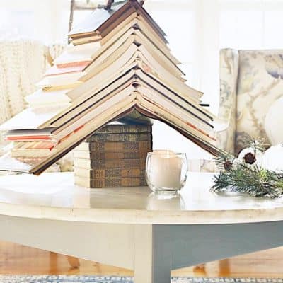 How to Arrange a Christmas Book Tree