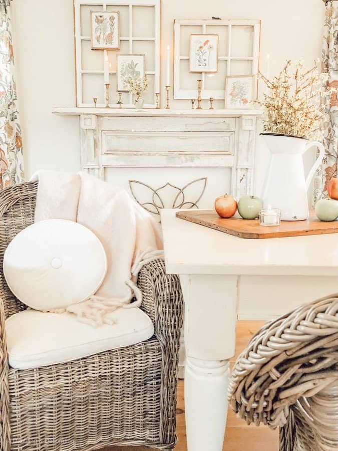 Vintage Botanical Mantel for Spring