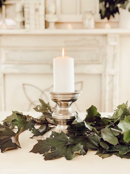 White Summer Farmhouse Mantel