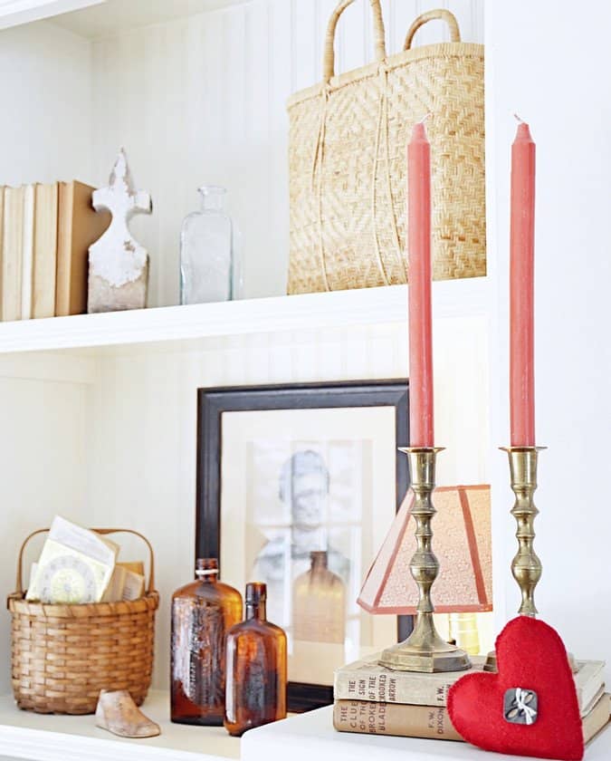 Bookshelves Valentines Day Home Decorating Ideas