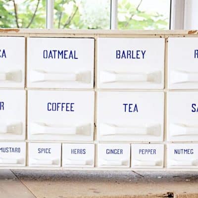 A Vintage Porcelain Spice Rack
