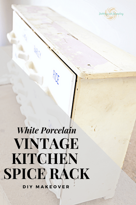 A Vintage Porcelain Spice Rack