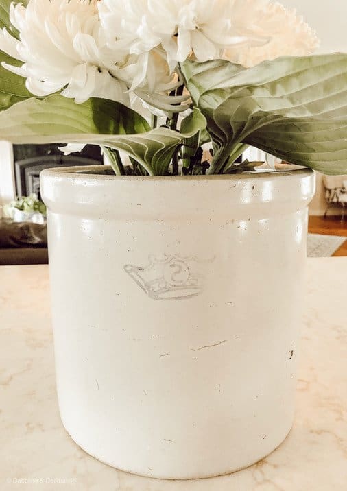 Antique Crock Flower Display