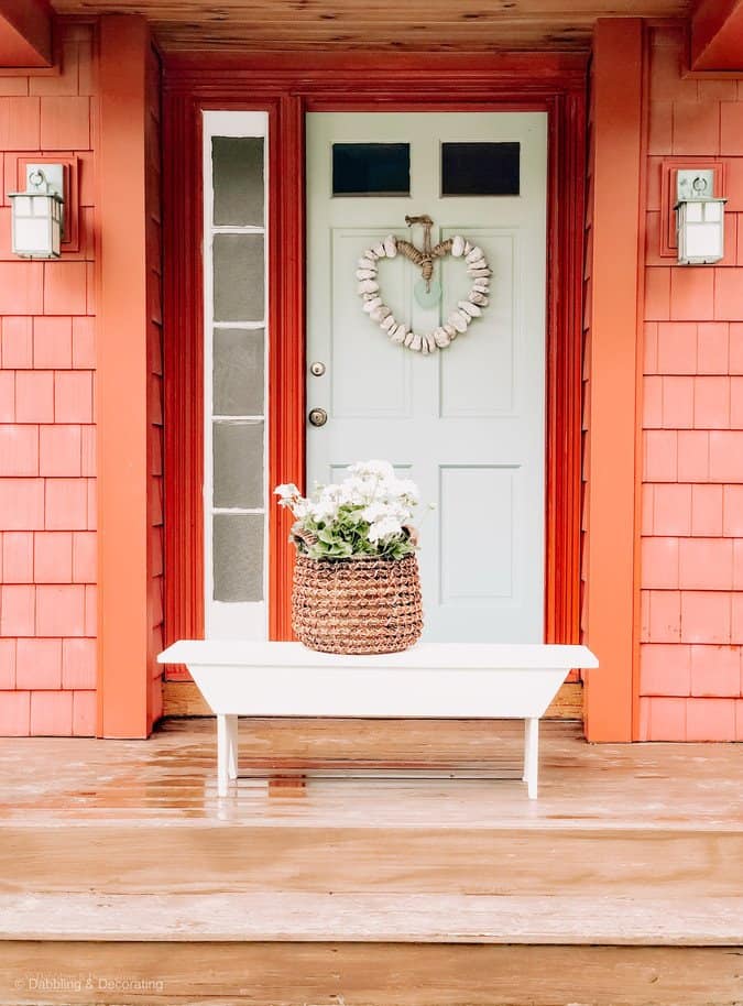 Nordic Blue Front Door & Rustic Red House