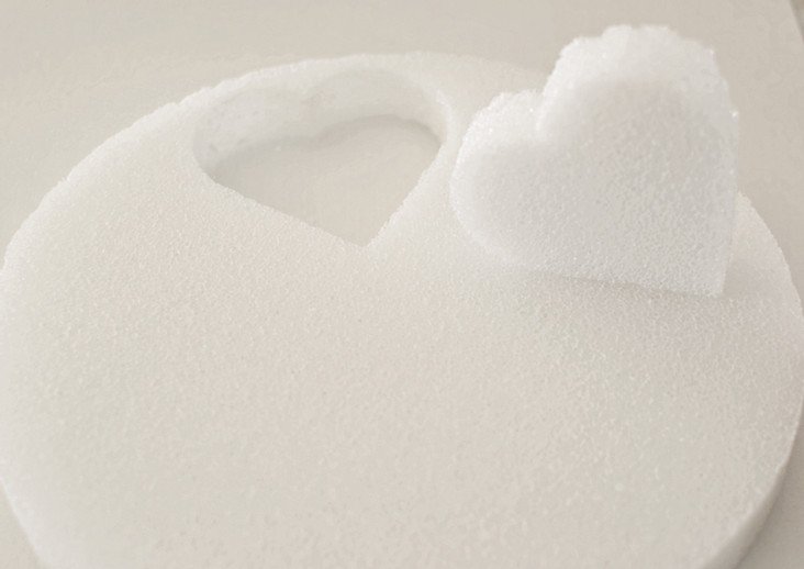styrofoam heart