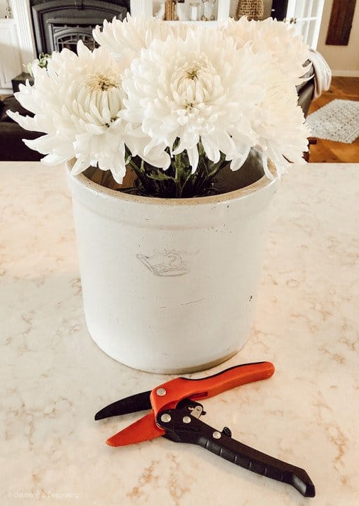 Antique Crock Flower Display