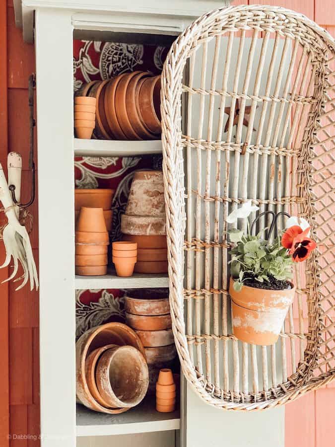 Garden Terracotta Cupboard