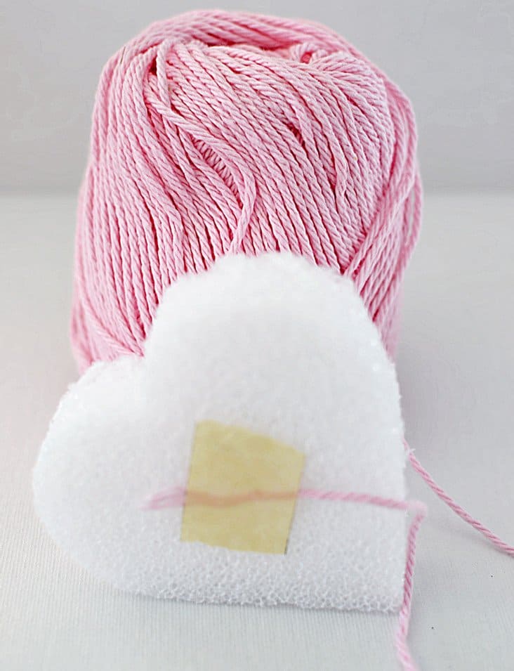 Pink hearts and styrofoam