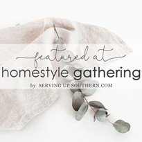 Homestyle Gathering Link Party Feature Button