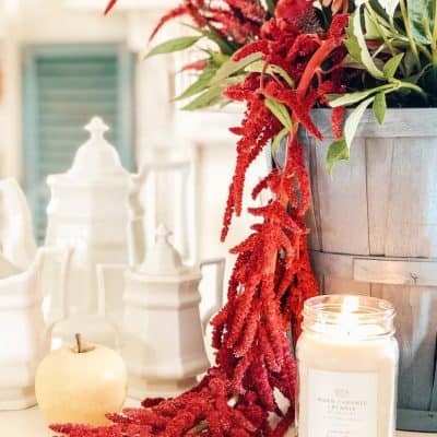 Simple Basket of Fall Flowers Centerpiece