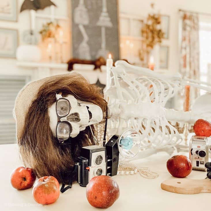 Halloween Centerpiece Halloween Skeleton Centerpiece
