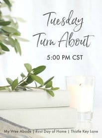 TUESDAY TURN ABOUT LINK PARTY FEATURE BUTTON