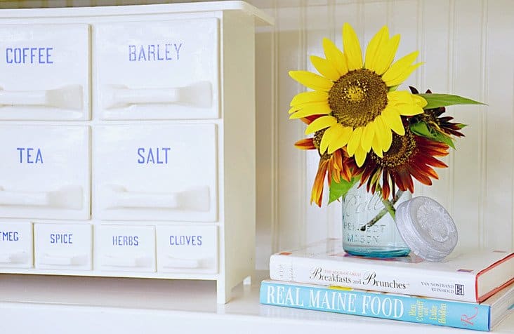 A Vintage Porcelain Spice Rack