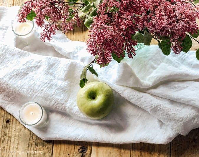 Apple and flowers