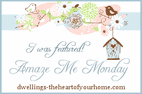 Amaze Me Monday Link Up Party Feature button.