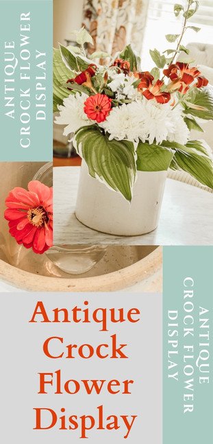 Antique Crock Flower Display