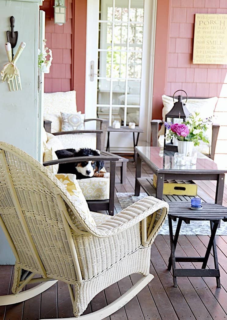 Vintage porch decor.