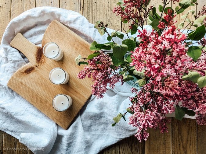 breadboard and flowers.