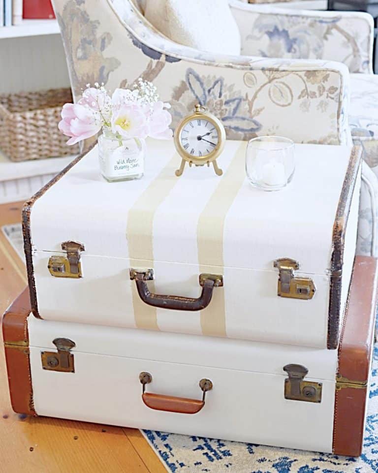 old suitcases repurposed