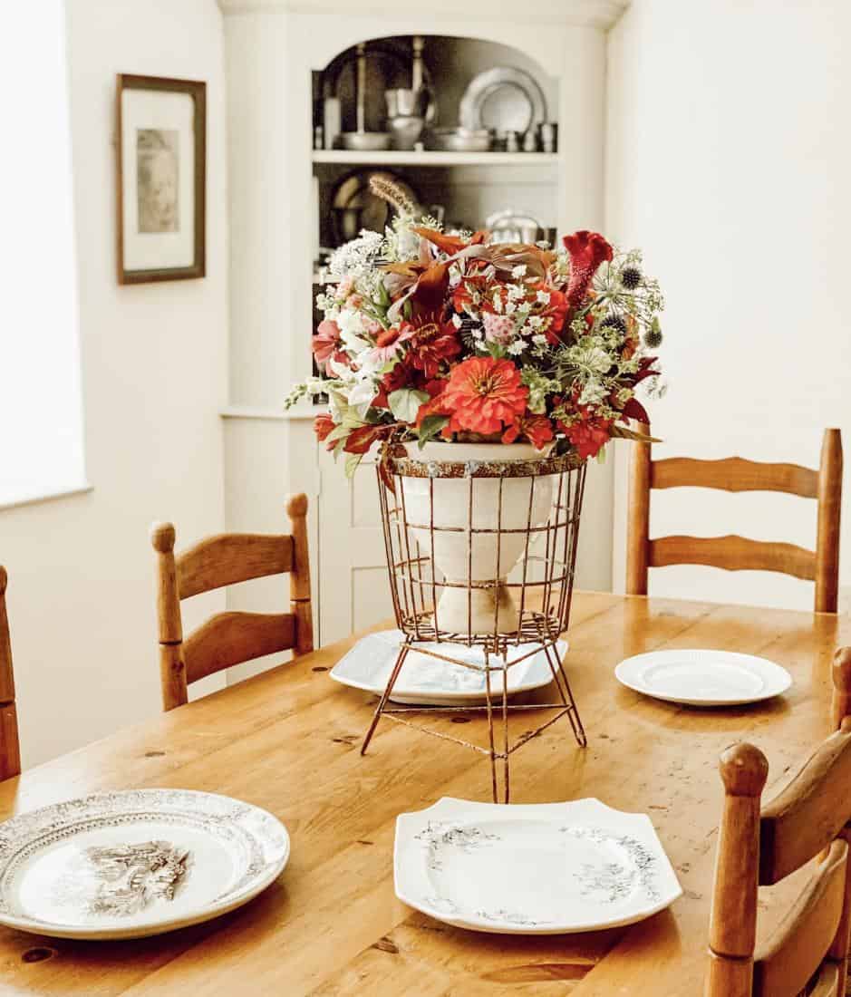 Vintage Style Flower Centerpiece