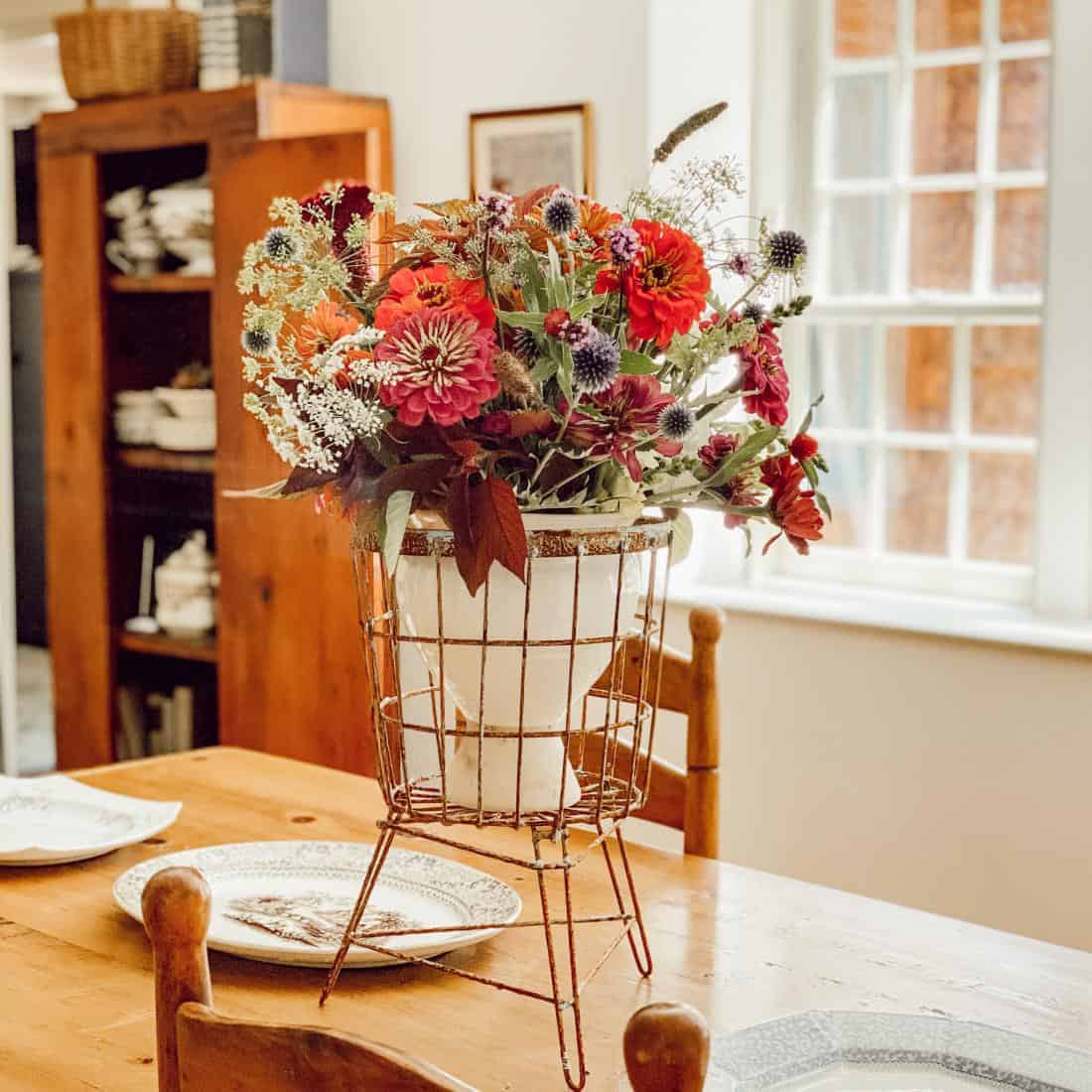 Vintage Style Flower Centerpiece