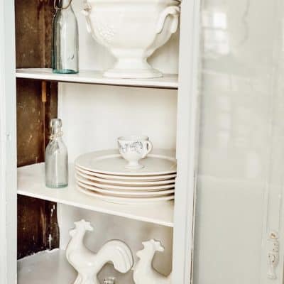 Antique Blue Hutch Makeover