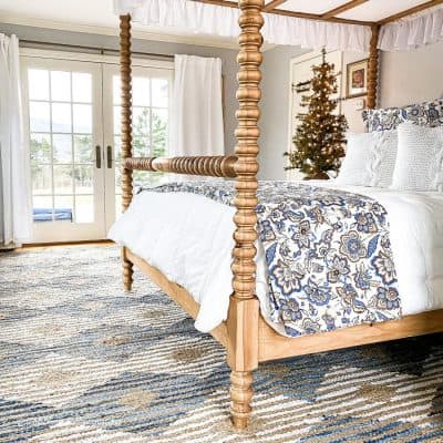 White And Blue Hand Braided Denim And Jute Striped Diamonds Area Rug From Rugs USA