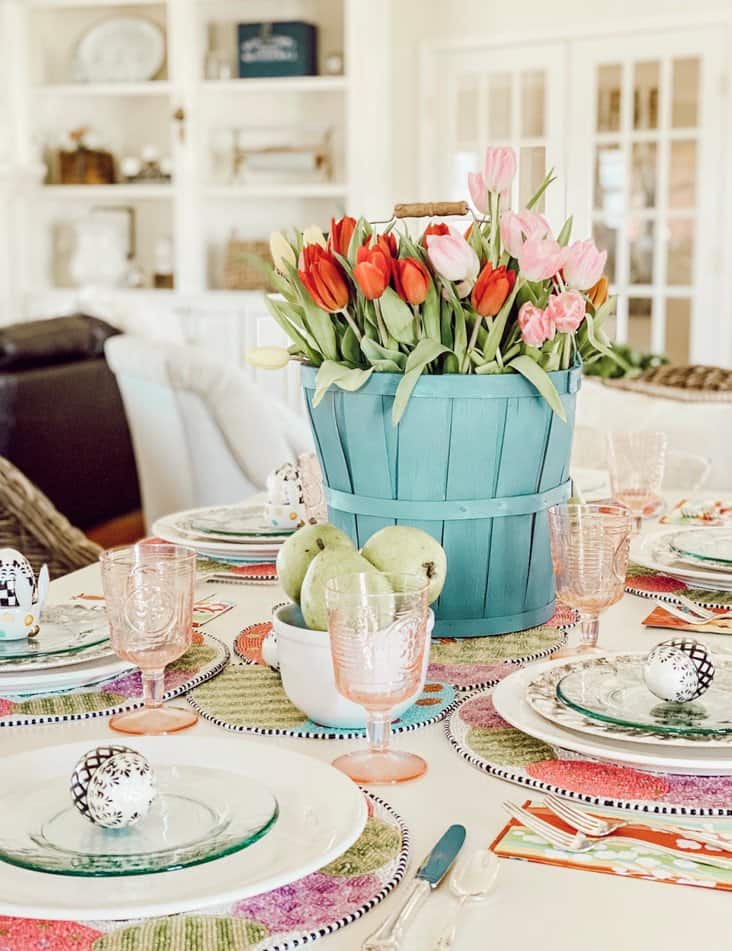 Simple Easter Tablescape with MacKenzie-Childs