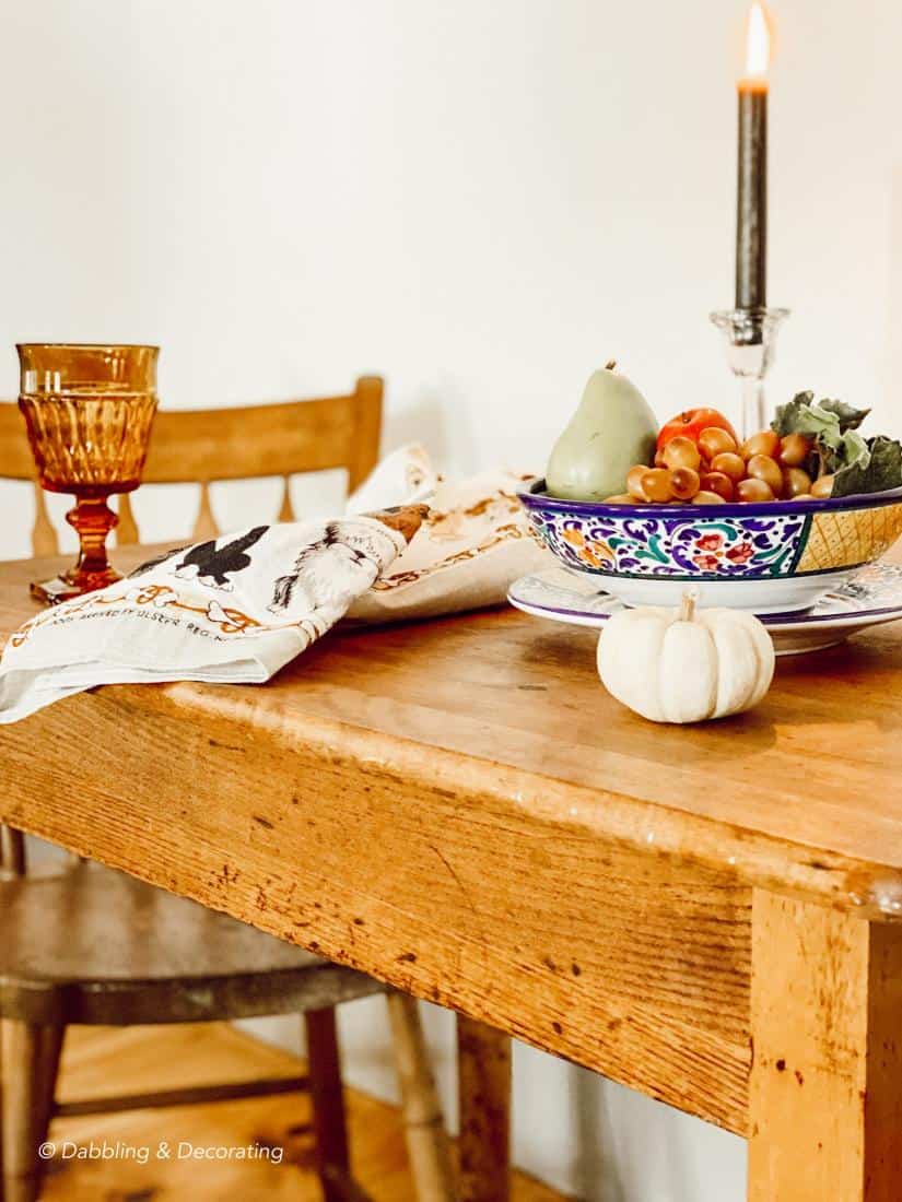 Food on a wooden table