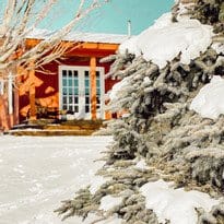 Red Vermont Winter Home Red Vermont Winter Home