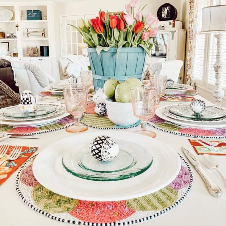 Simple Easter Tablescape with MacKenzie-Childs