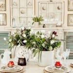 A vase of flowers on a table