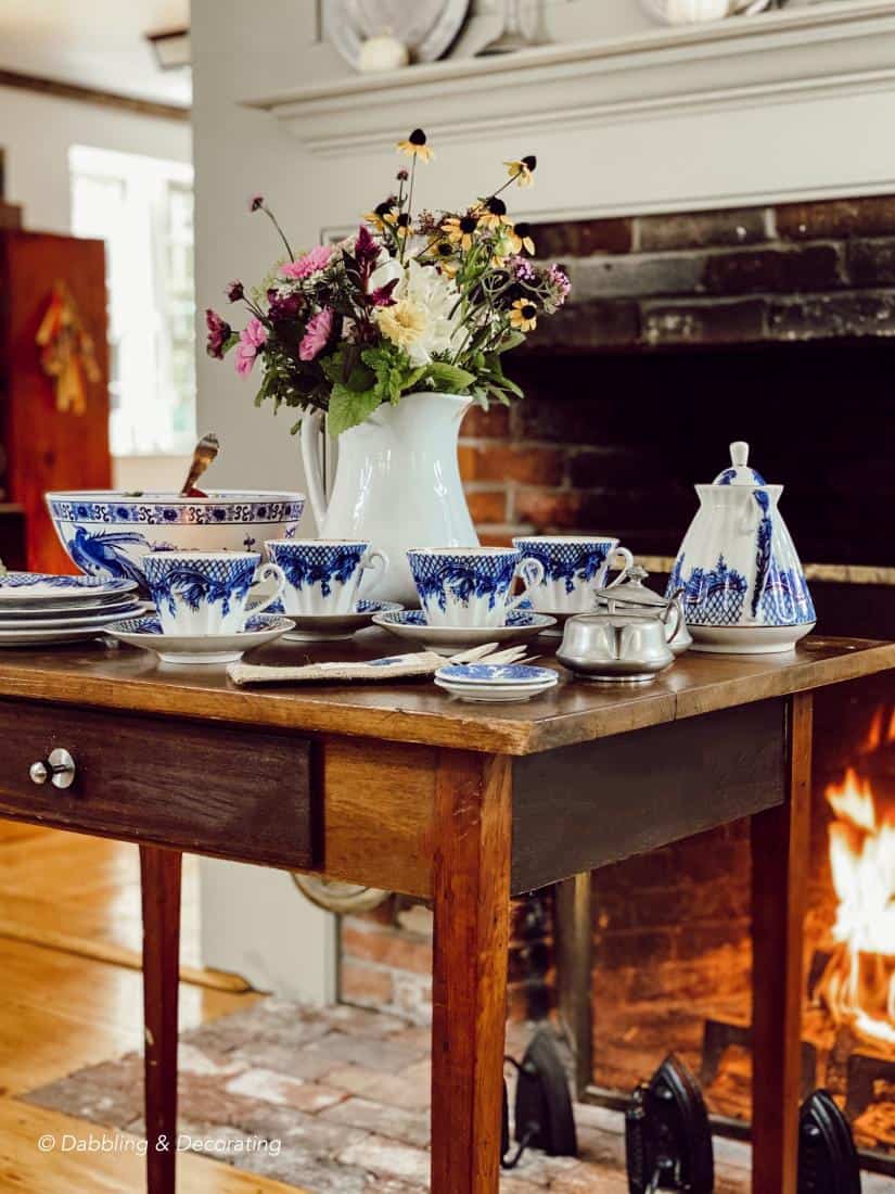 Morning Coffee by the Fireplace